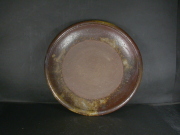 備前焼　登窯　岡山県無形文化財　山本　雄一　黄ゴマ大深皿１