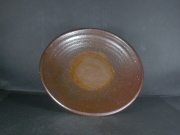 備前焼　登窯　備前市無形文化財　佐藤　苔助　２２．５センチ黄ゴマ深皿２