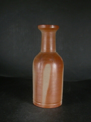 備前焼　備前焼人間国宝　故藤原　雄　共箱付き緋襷花入４