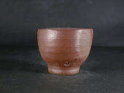 備前焼　備前焼人間国宝　故藤原　雄　緋襷ぐい呑６