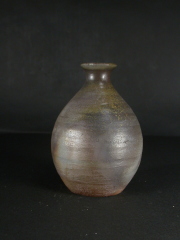 月間特価品　備前焼　登窯　備前市無形文化財　見附　文雄　桟切・黄ゴマ徳利７