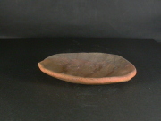 備前焼　登窯　備前焼若手作家　中村　和樹　最新作緋襷・黄ゴマ緋石目叩き皿４