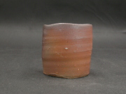 備前焼　登窯　備前焼若手作家　中村　和樹　最新作黄ゴマ緋フリーカップ１８