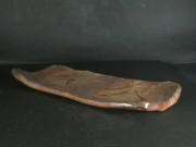 備前焼　登窯　備前焼若手作家　中村　和樹　最新作２６センチ緋襷・黄ゴマ叩き石目長方皿１０