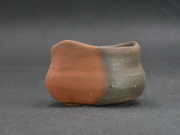 備前焼　登窯　備前焼若手作家　中村　和樹　共箱付き黄ゴマ緋ぐい呑９