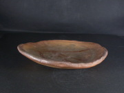 備前焼　登窯　備前焼若手作家　中村　和樹　最新作１９センチ緋襷・黄ゴマ石目叩き緋皿９