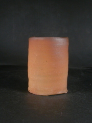 備前焼　登窯　備前焼若手作家　中村　和樹　最新作黄ゴマ緋ビール他グラス１