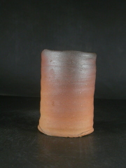 備前焼　登窯　備前焼若手作家　中村　和樹　最新作黄ゴマ緋ビール他グラス１