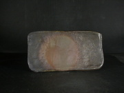 備前焼　登窯　備前焼若手作家　中村　和樹　最新作１９センチ黄ゴマ石目叩き長方皿６