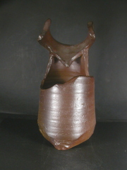 備前焼　登窯　備前焼物故作家　今成　研二　黄ゴマ創作花入５