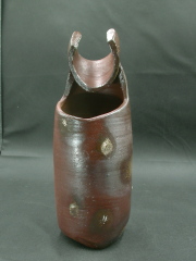 備前焼　登窯　備前焼物故作家　今成　研二　黄ゴマ創作花入５