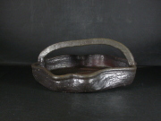 備前焼　穴窯　備前焼物故作家　小山　日出男　伊部手黄ゴマ黒備前手鉢１８