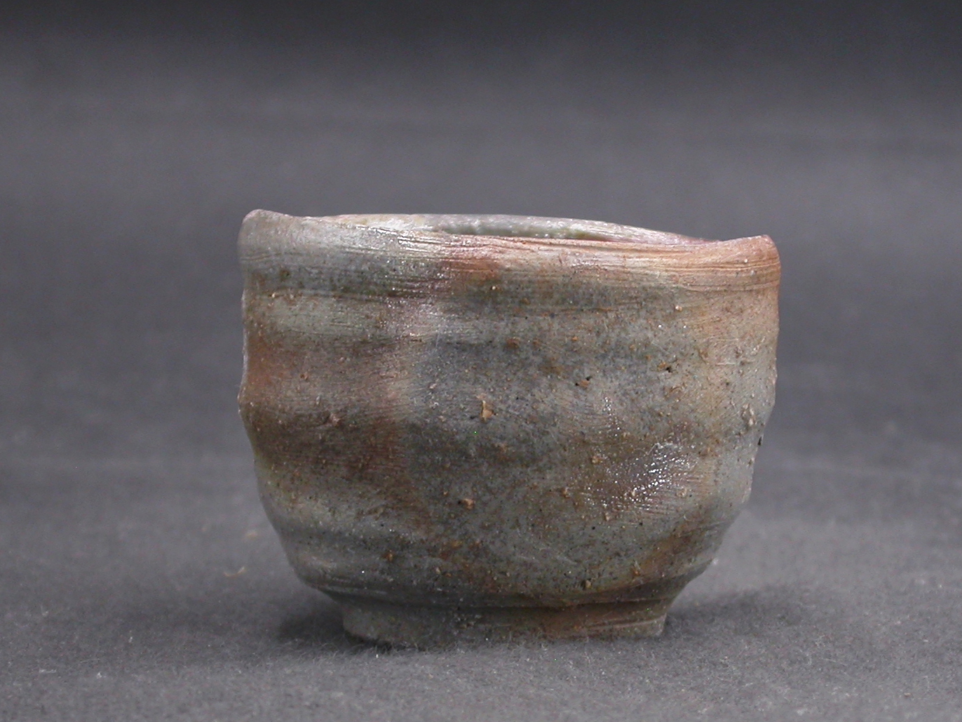 処分品　備前焼　登窯　備前市無形文化財　佐藤　苔助　窯変ぐい呑４