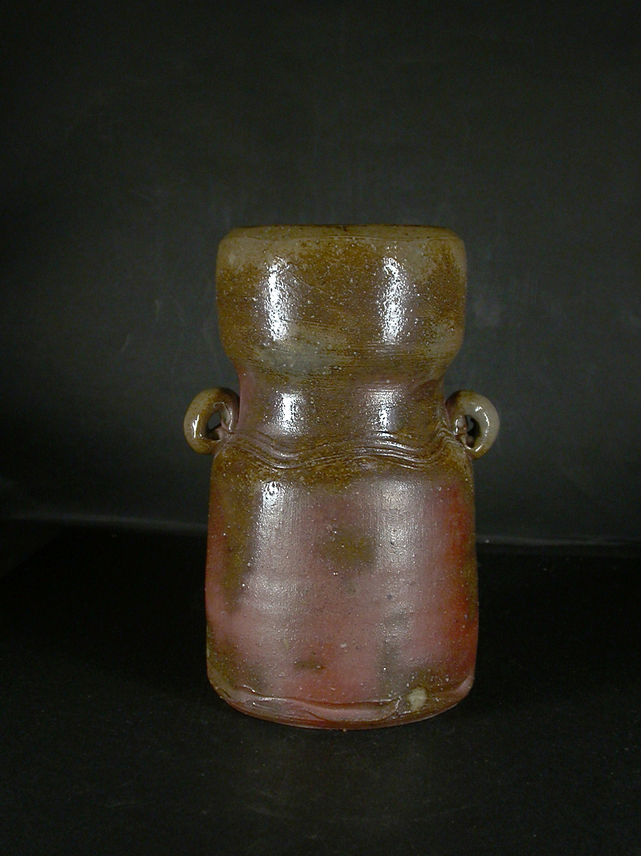 備前焼 宝山窯 森 泰司作 耳付花入 備前焼 登窯 備前市無形