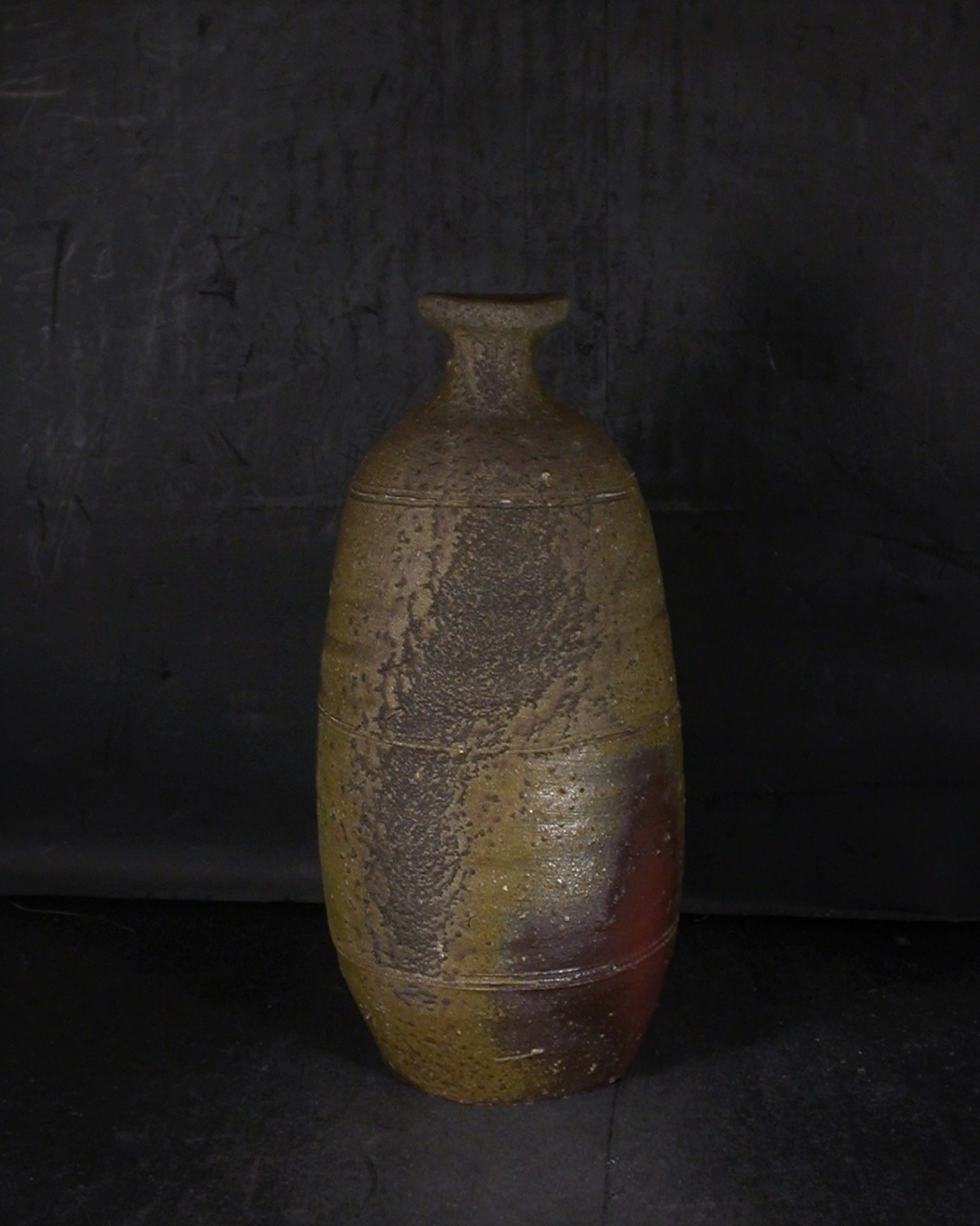 備前焼 輪花壺 作家 かなり大きい-