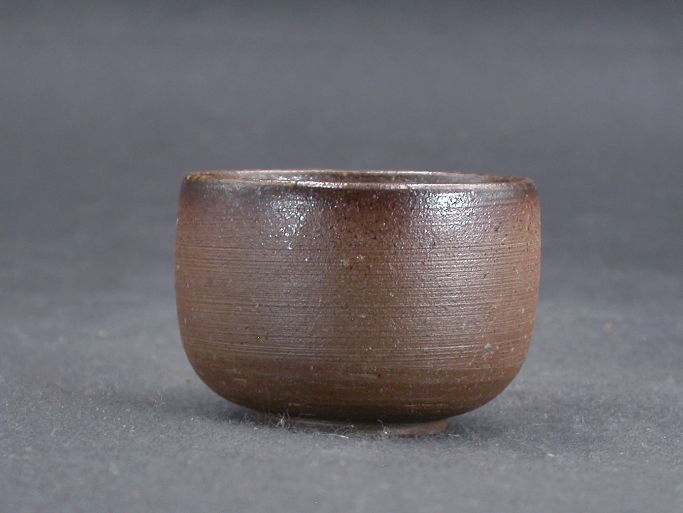 処分品　備前焼　登窯　岡山県無形文化財　故伊勢崎　満　黄ゴマぐい呑３