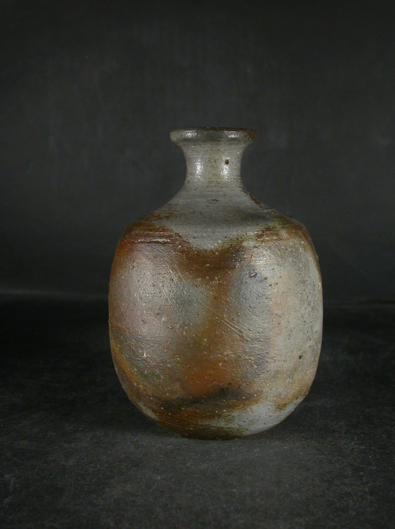 処分品　備前焼　登窯　備前市無形文化財　森　泰司　共箱付き桟切・黄ゴマ徳利６