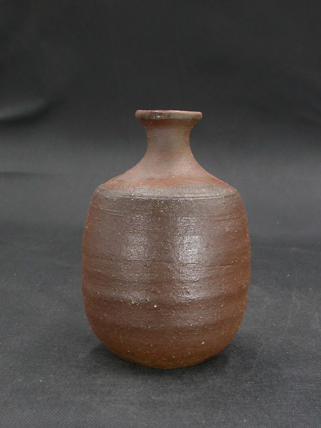 処分品　備前焼　登窯　備前市無形文化財　榊原　清人　共箱付き黄ゴマ徳利３