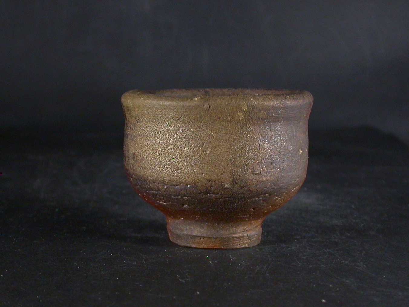 備前焼　登窯　岡山県無形文化財　吉本　正　緋襷・黄ゴマぐい呑６