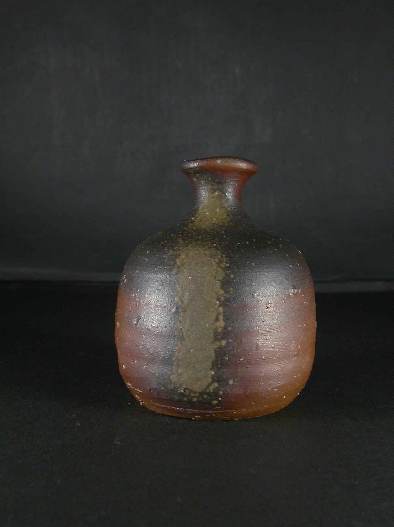 備前焼　登窯　登窯　備前市無形文化財　柴岡　紘一　共箱付き黄ゴマ蕪徳利９