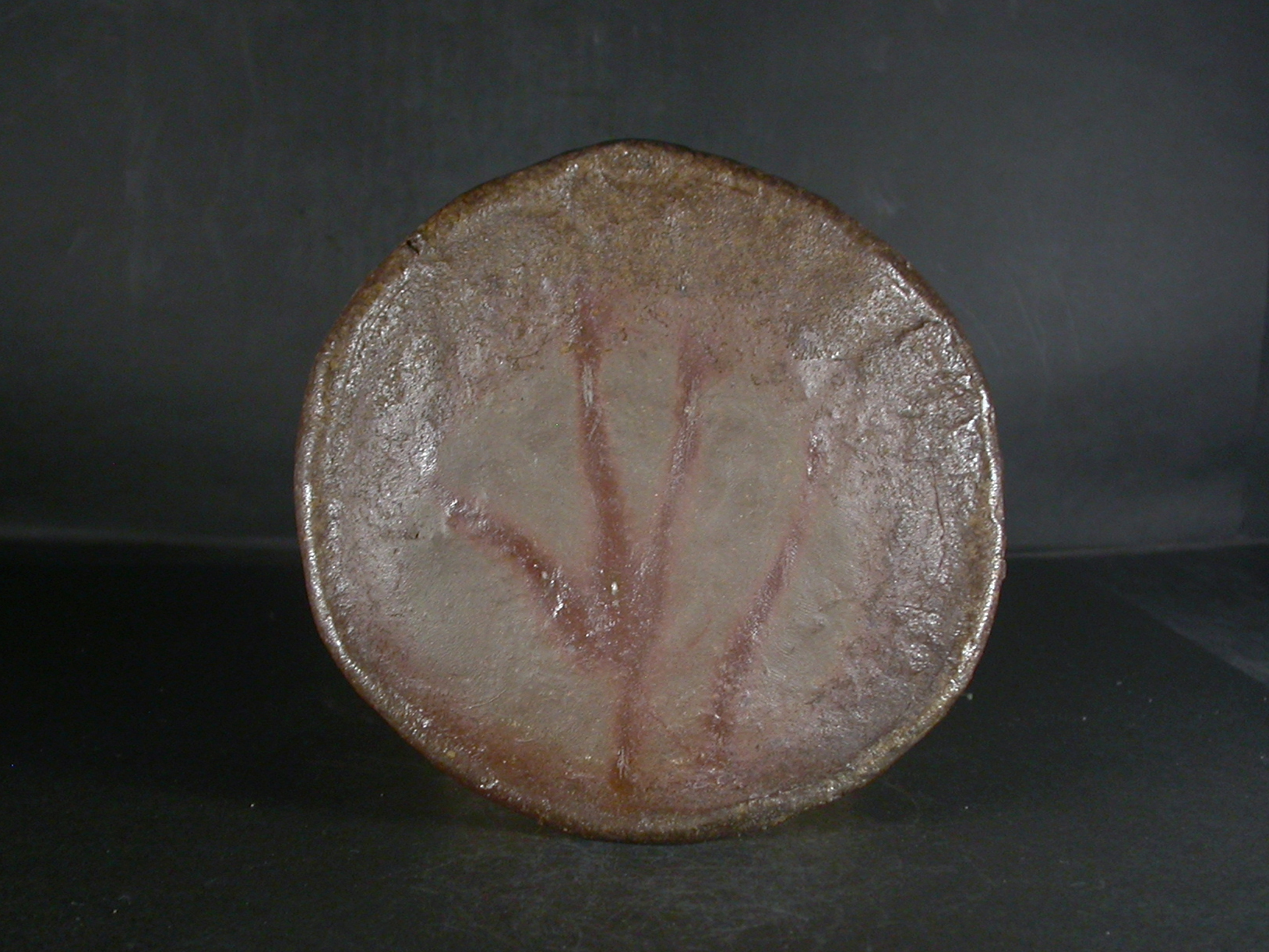 備前焼　登窯　備前焼若手作家　中村　和樹　最新作緋襷・黄ゴマ石目叩き皿６