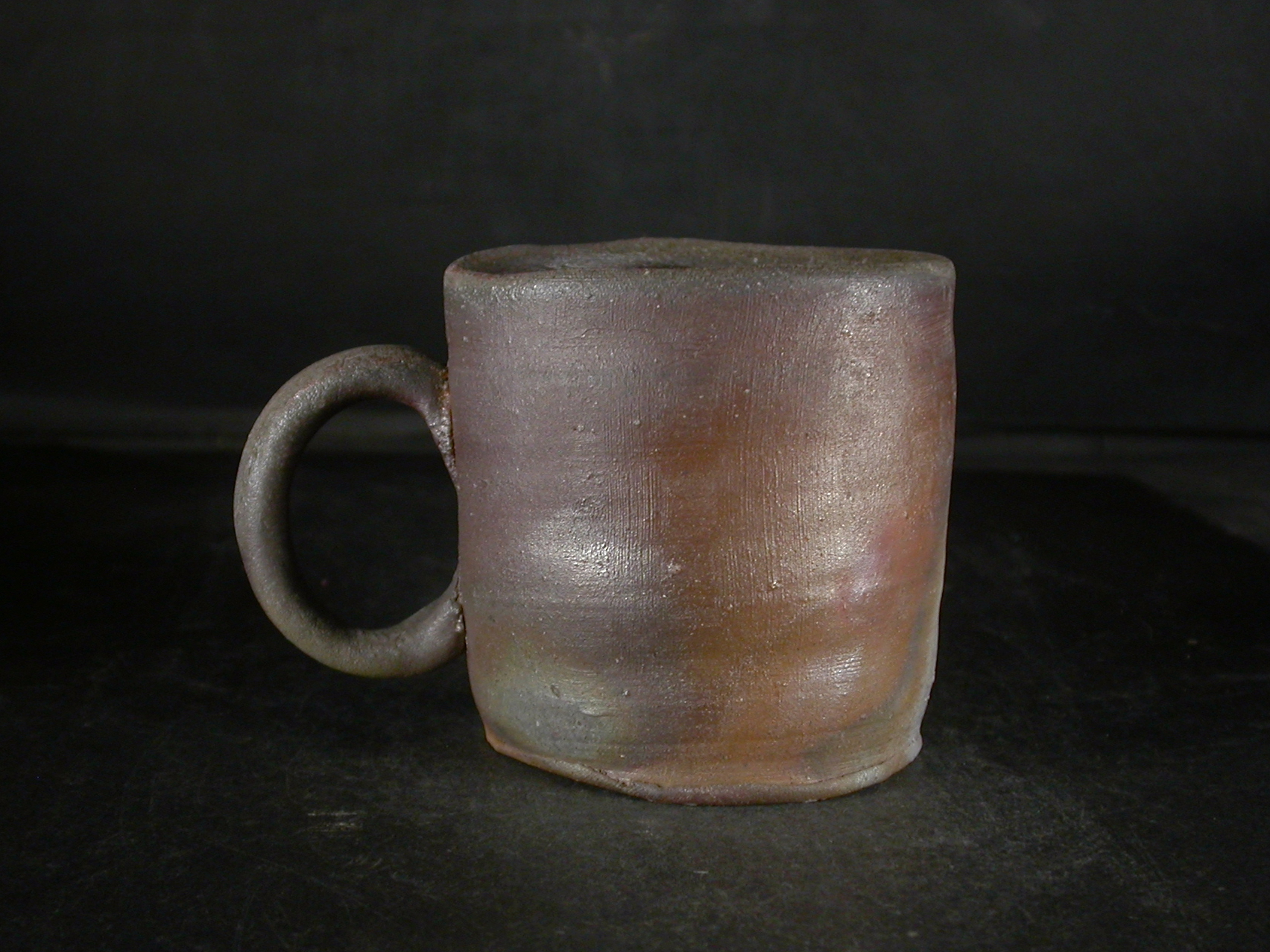 備前焼　登窯　備前焼若手作家　中村　和樹　最新作桟切・黄ゴマ手付きカップ１