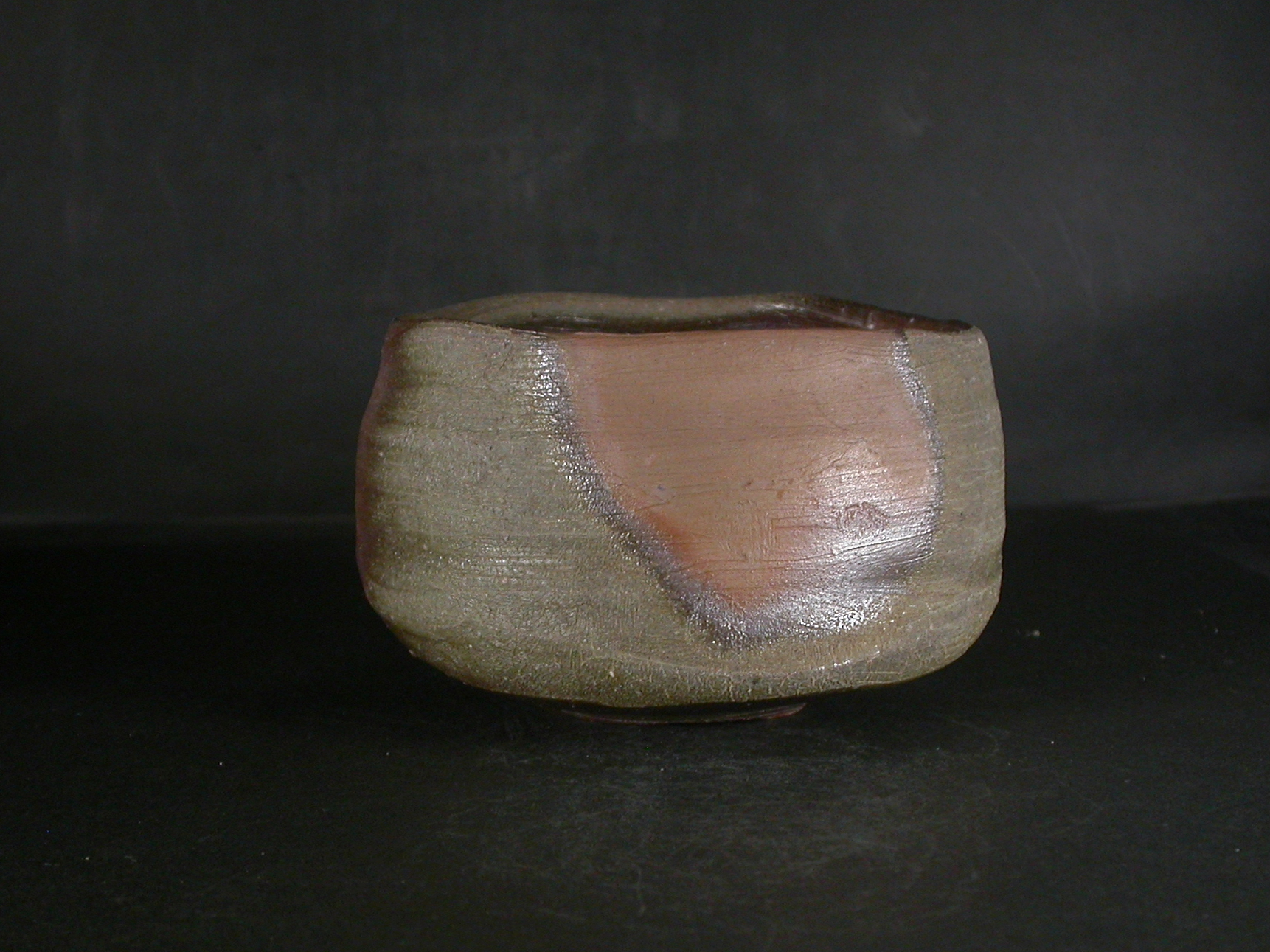 備前焼　登窯　備前焼若手作家　中村　和樹　最新作共箱付きカセ窯変抹茶茶碗１