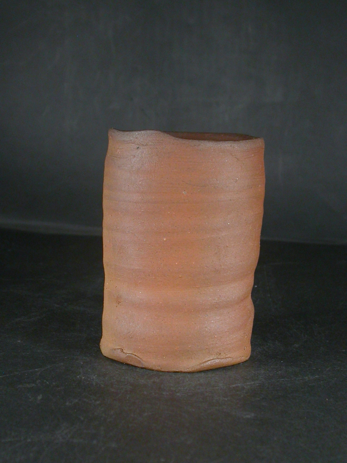 備前焼　登窯　備前焼若手作家　中村　和樹　最新作焦げ茶のゴマ緋ビール他グラス１