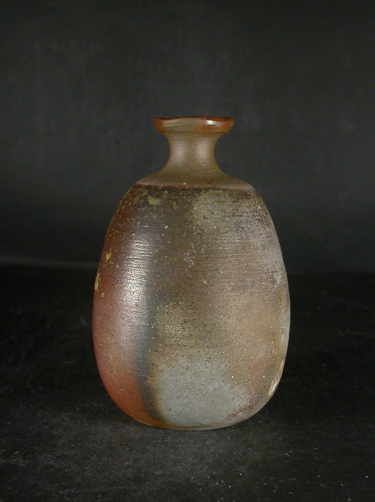 備前焼　登窯　備前焼中堅作家　柴岡　守　共箱付き桟切・黄ゴマ徳利２