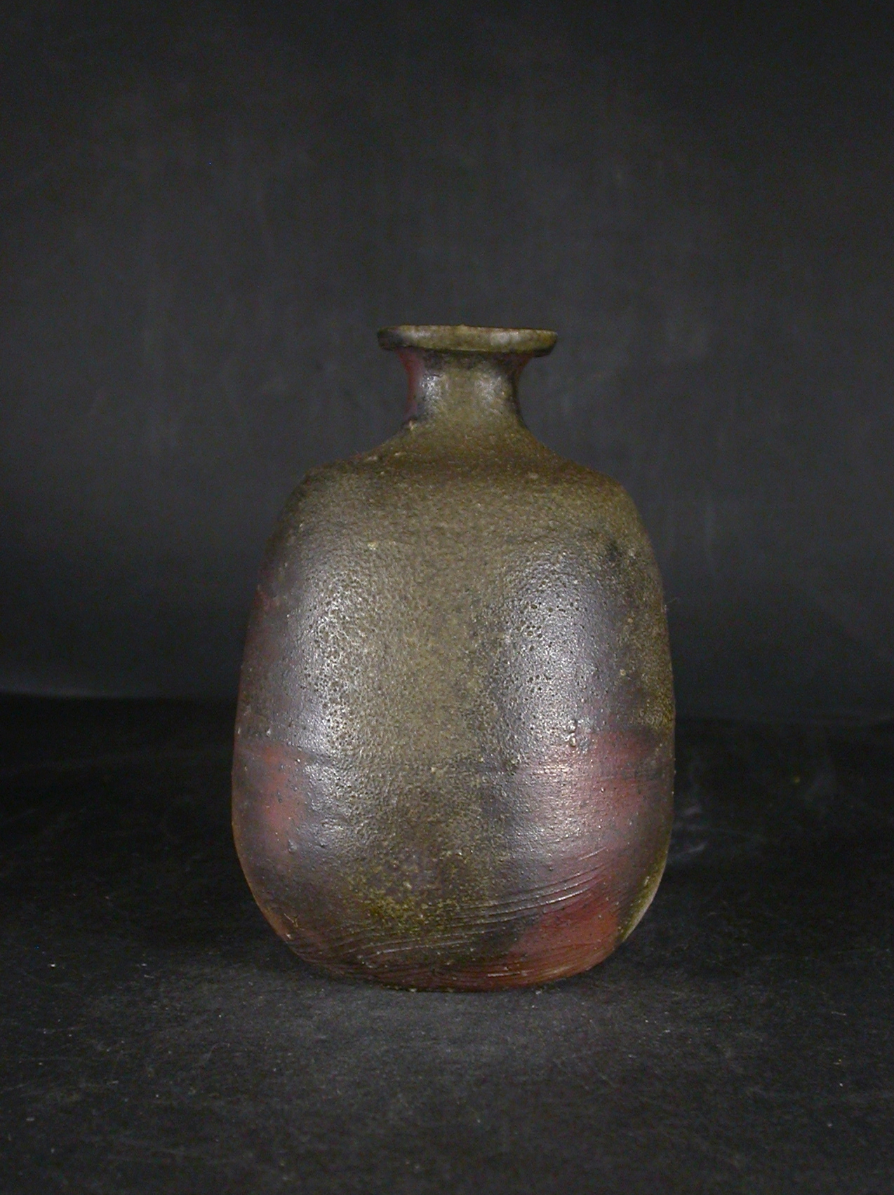 備前焼　登窯　備前焼中堅作家　柴岡　守　共箱付き桟切・黄ゴマ徳利３