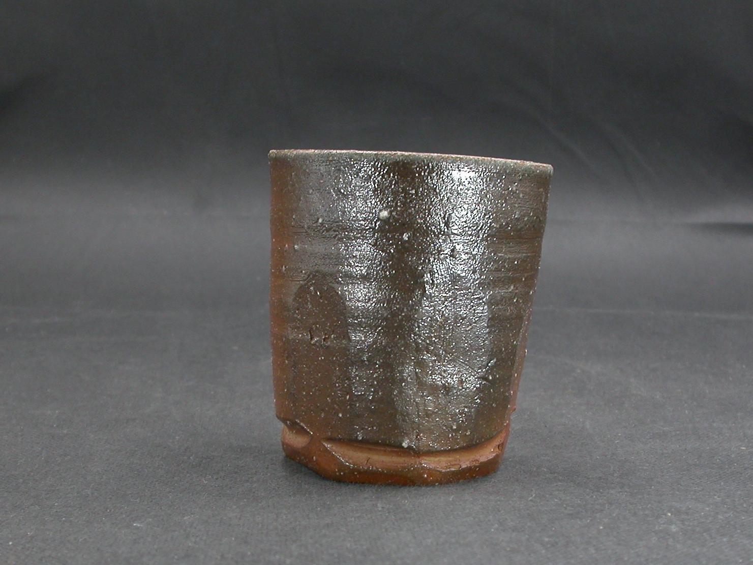 備前焼　登窯　備前焼物故作家　今成　研二　桟切・黄ゴマフリーカップ１