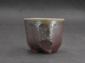 月間特価品　備前焼　穴窯　備前焼異色作家　吉岡　勝巳　最新作黄ゴマ面取・鎬ぐい呑１２
