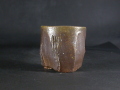 備前焼　穴窯　備前焼異色作家　吉岡　勝巳　最新作黄ゴマ面取・鎬ぐい呑１３