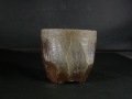 備前焼　穴窯　備前焼異色作家　吉岡　勝巳　最新作黄ゴマ面取・鎬フリーカップ3３