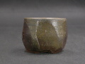 備前焼　穴窯　備前焼異色作家　吉岡　勝巳　最新作黄ゴマ面取・鎬ぐい呑２６