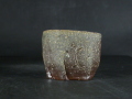 備前焼　穴窯　備前焼異色作家　吉岡　勝巳　最新作カセゴマ面取り・鎬ぐい呑２８