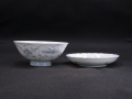 処分品　有田焼　光峰作　花絵飯茶碗・小皿セット１
