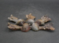 備前焼　登窯　備前焼窯元　清麻呂窯　藤尾　高徳　紙箱付き黄ゴマ蕪箸置５個組１