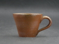 処分品　備前焼　穴窯　作者不詳　黄ゴマコーヒーカップ１