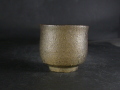 備前焼　登窯　備前焼若手作家　藤見　俊一　共箱付き金彩・黄ゴマぐい呑１