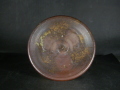 処分品　備前焼　登窯　備前焼中堅作家　竹内　靖之（山本）　最新作１６センチ黄ゴマ皿７