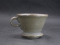 備前焼　備前焼中堅作家　竹内　靖之（山本）　最新作焦げ茶のゴマ青備前コーヒードリッパー７