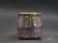 備前焼　登窯　備前焼中堅作家　竹内　靖之（山本）　最新作焦げ茶のゴマ湯呑８