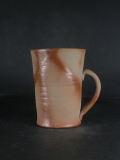 処分品　備前焼　備前焼中堅作家　片岡　聖観　 緋襷手付きカップ・ビアジョッキ１