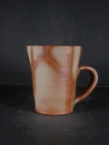 処分品　備前焼　備前焼中堅作家　片岡　聖観　 緋襷手付きカップ・ビアジョッキ３７