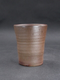 処分品　備前焼　登窯　備前焼中堅作家　片岡　聖観　黄ゴマビール他グラス５９