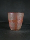 備前焼　穴窯　備前焼女流作家　前嶋　類子　緋襷フリーカップ・ビアマグ１