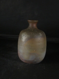 処分品　備前焼　登窯　備前市無形文化財　柴岡　紘一　共箱付き桟切・黄ゴマ徳利３
