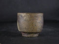 備前焼　登窯　備前市無形文化財　森　泰司　四方桟共箱付き黄ゴマぐい呑９