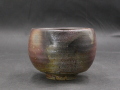 備前焼　登窯　岡山県無形文化財　松井　輿之　共箱付き金彩・桟切抹茶茶碗５